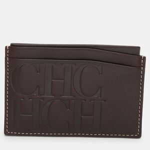 Ch Carolina Herrera Brown Card Holder